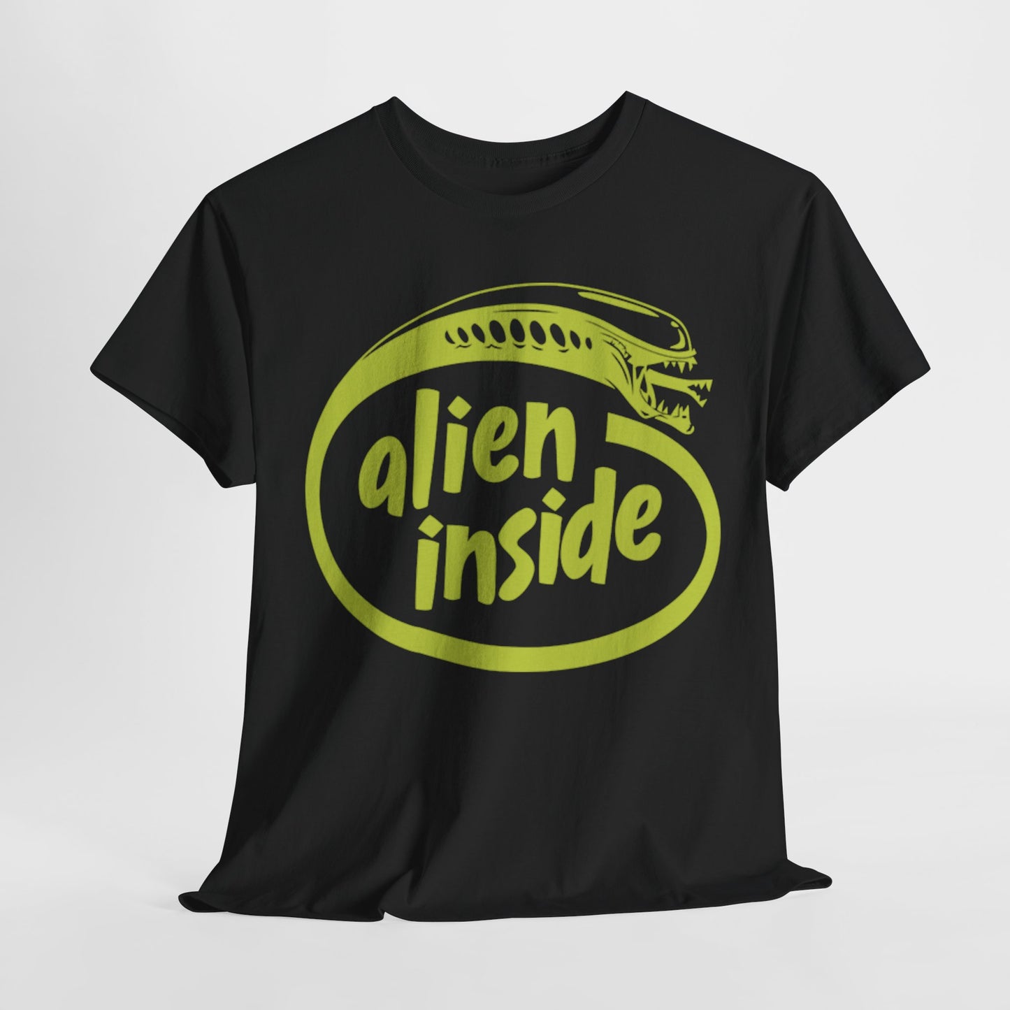 Alien inside Intel Parody Unisex Men´s Women´s Graphic T Shirt Tee