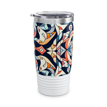 Clear lid of the Pastel Precision Panorama Tumbler by Dazzling Dreams Studio, offering an easy sipping experience for on-the-go hydration.