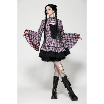 Back view of the Dark In Love Ellery Big Butterfly Print Dress, revealing its elegant silhouette and eye-catching details.