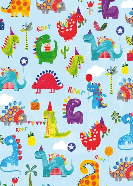Gift Wrap Sheet - Dinosaurs