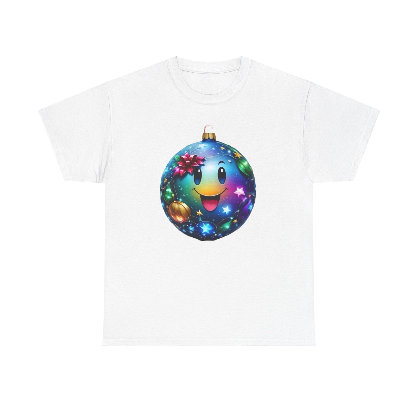 Festive Cheer Christmas Bauble Unisex Cotton T-Shirt Graphic Tee