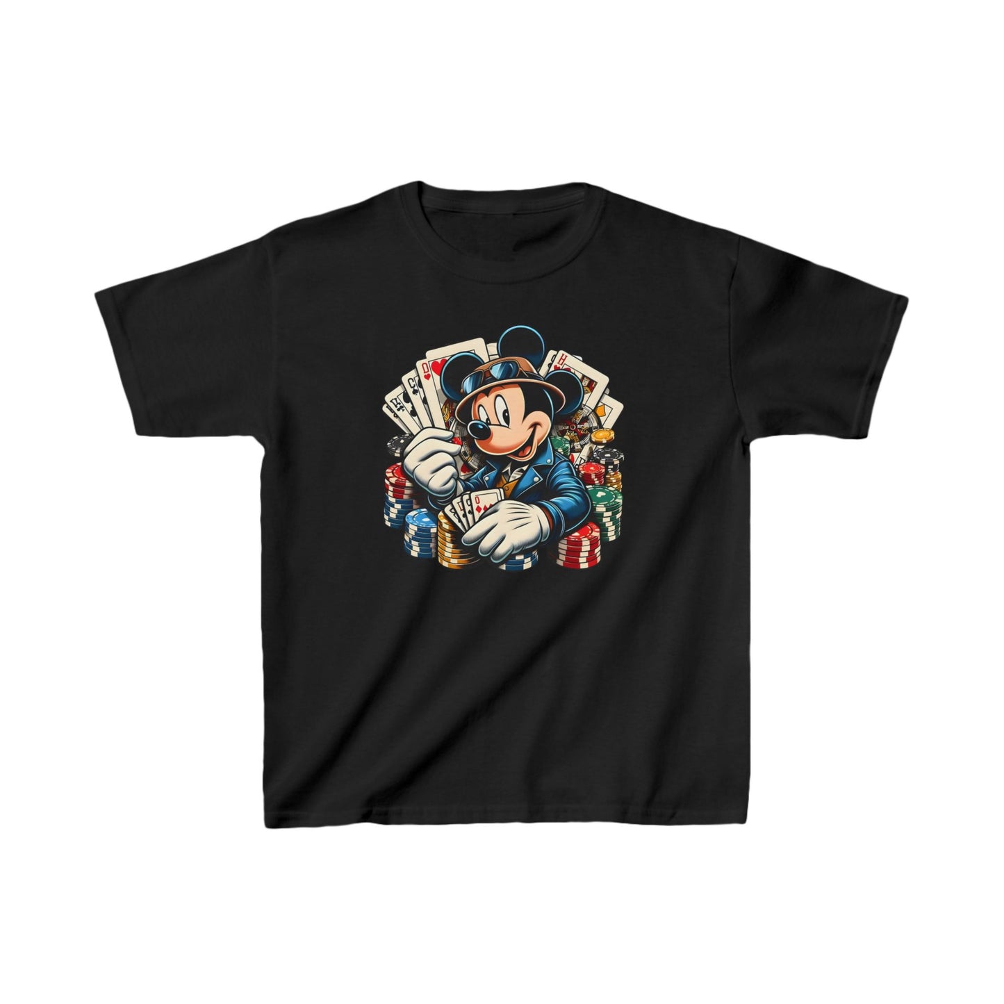 Child´s Mickey Mouse Poker Unisex Graphic Tee Shirt Kids