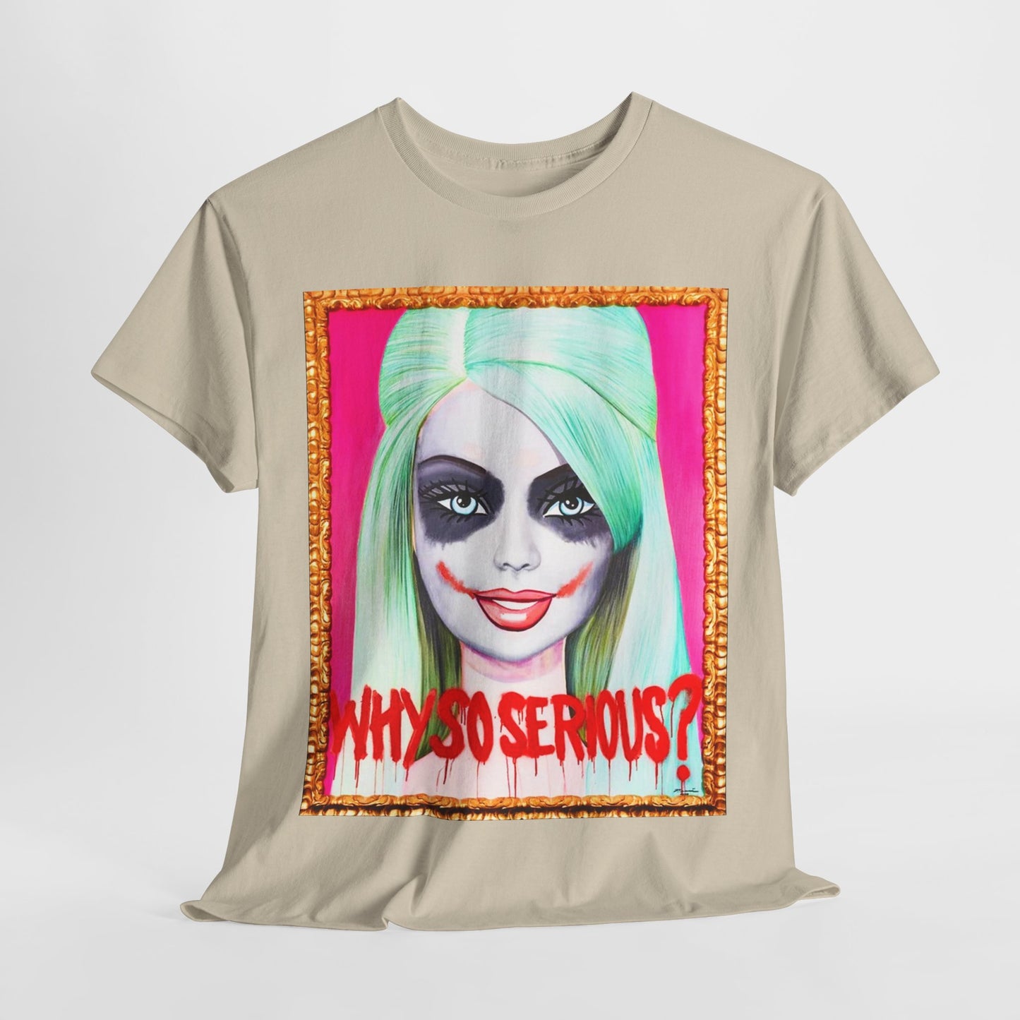 Why So Serious Joker Barbie Women's Graphic T-Shirt - Trendy Pop Art Design Tee