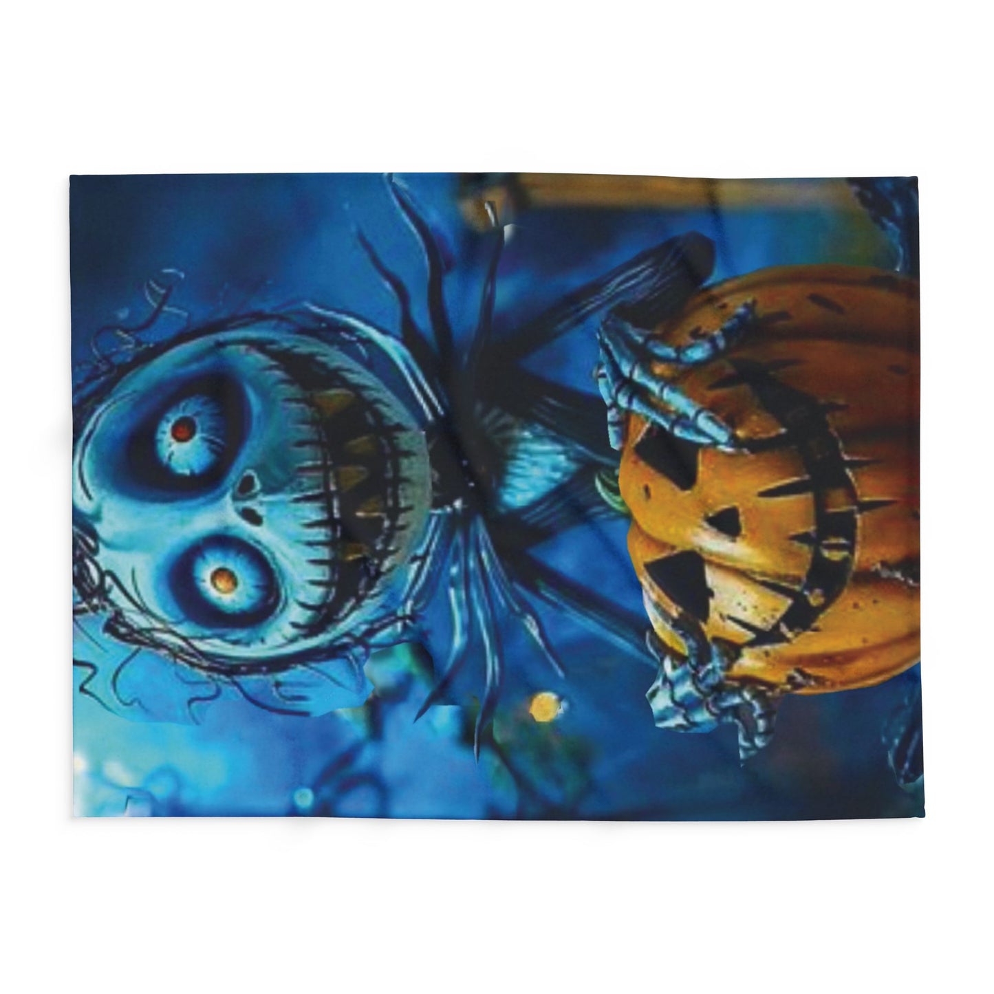 Decorative and Warm Halloween Skellington Spooky Arctic Fleece Blanket 3 Sizes