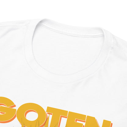 Close-up of the neckline on the GOTEN T-shirt, showcasing the high-quality fabric and elegant design for ultimate comfort and style.