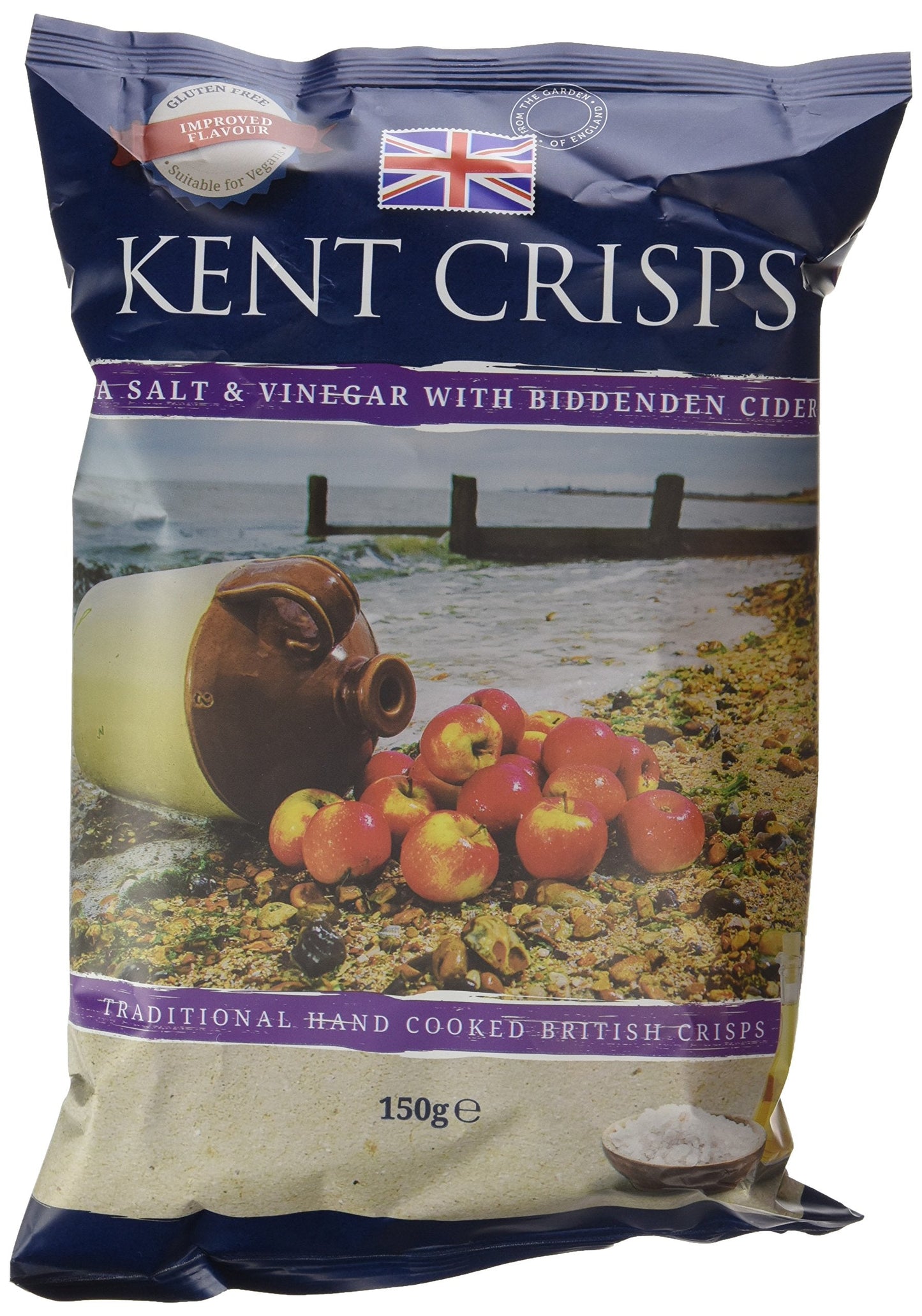 Kent crisps sea salt/vinegar with biddenden cider 150 g (...