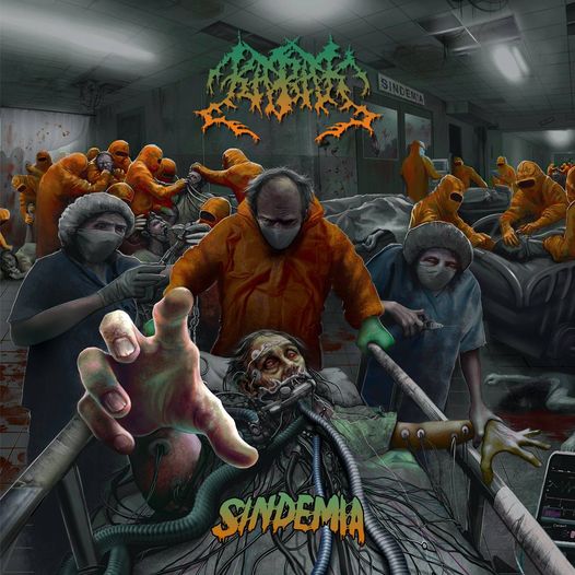 Officially licensed Kabak - Sindemia CD by Rancid Offal Records, showcasing the captivating artwork and details of this 2021 death metal album, released under SBDC Records.