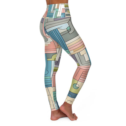 A fashionable ensemble featuring Envision Pastel Leggings by Dazzling Dreams Studio paired with an oversized sweater, demonstrating versatility in modern style.