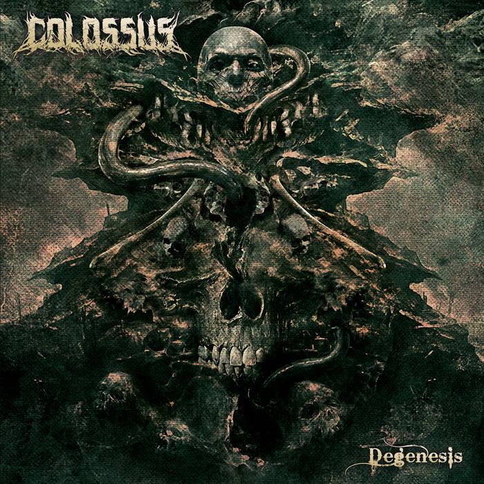 Officially licensed CD of 'Degenesis' by Colossus, released by Rancid Offal Records – a luxurious addition to any death metal collection.