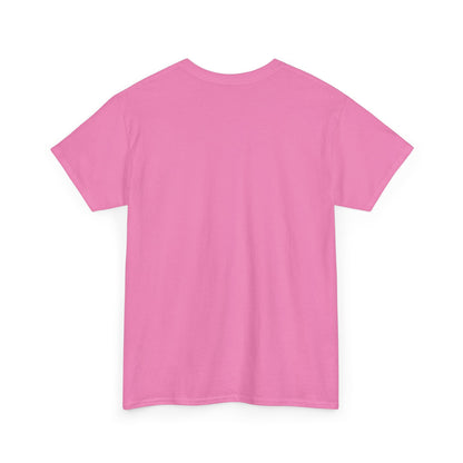 Back view of the Fighter Girl Graphic Unisex T-Shirt in pink, showcasing a minimalist design that complements the artistic front typography.