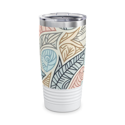 Pastel Pulse Artistry 20Oz Stainless Steel Travel Tumbler by Dazzling Dreams Studio showcasing its stunning pastel hues and artistic design.