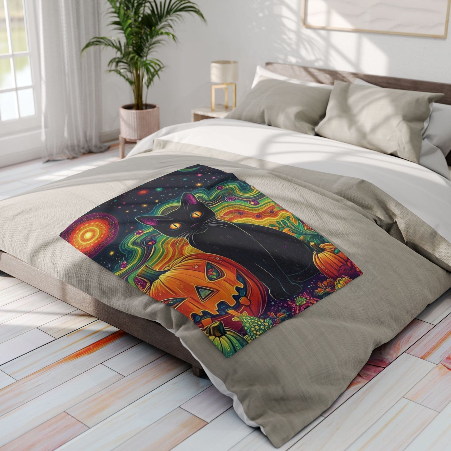 Decorative and Warm Halloween Spooky Arctic Fleece Blanket 3 Sizes