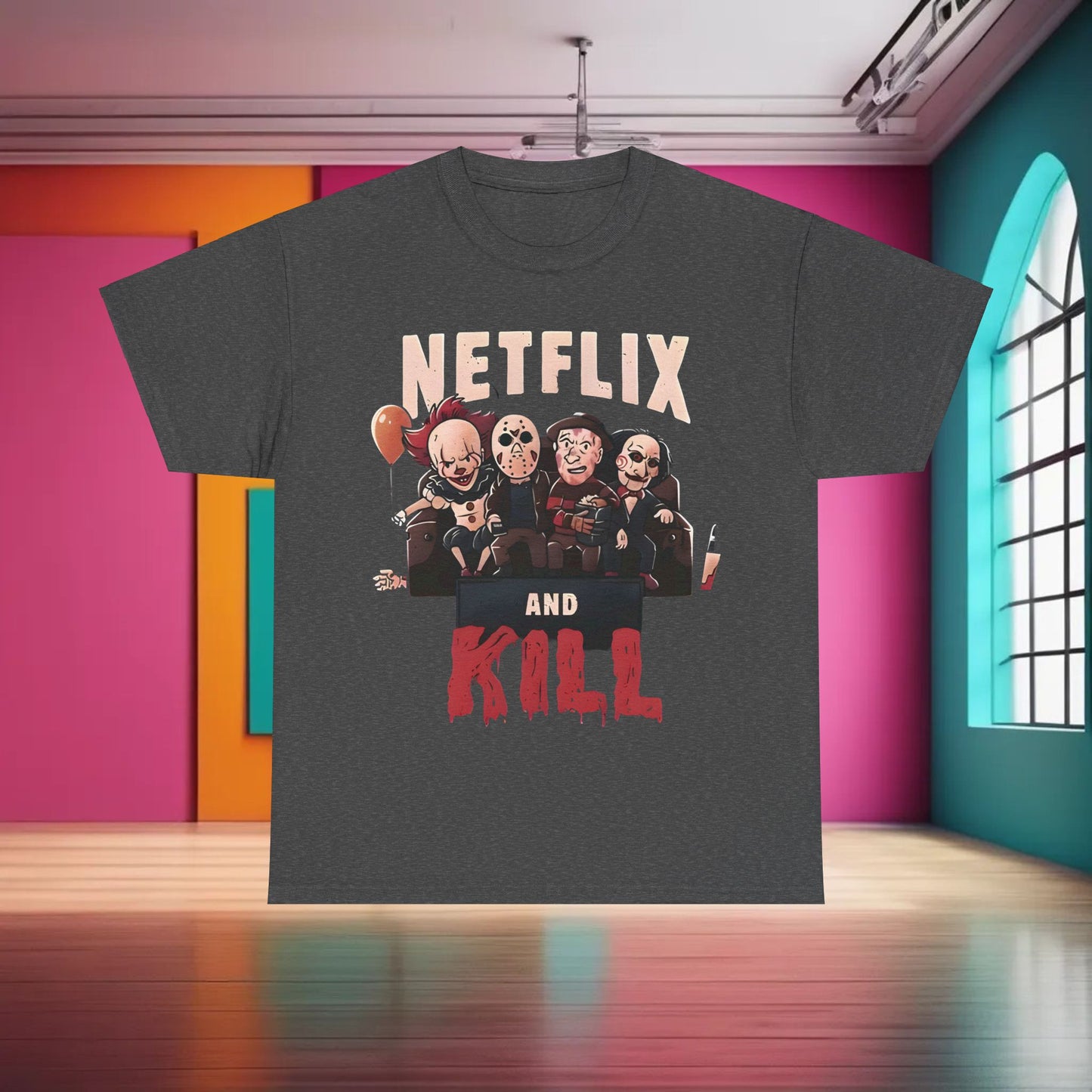 Netflix and Kill Graphic T-Shirt Urban Unisex Cotton Tee