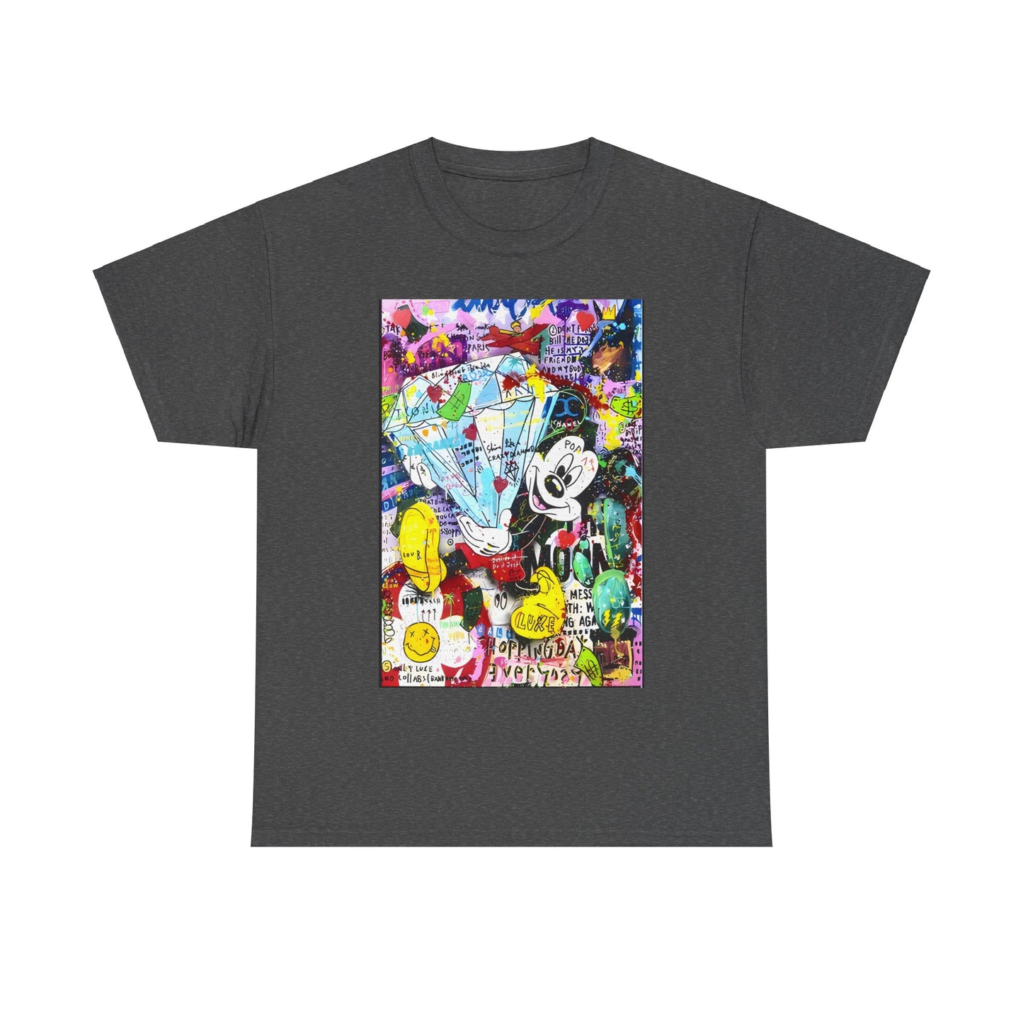 Mickey Mouse Graffiti  Graphic Unisex  T Shirt Tee