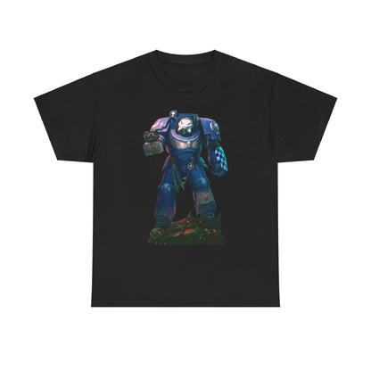 Exquisite unisex T-shirt with a captivating graphic print of a valiant character in sleek, stylish armour. Ideal for casual yet chic fashion enthusiasts.