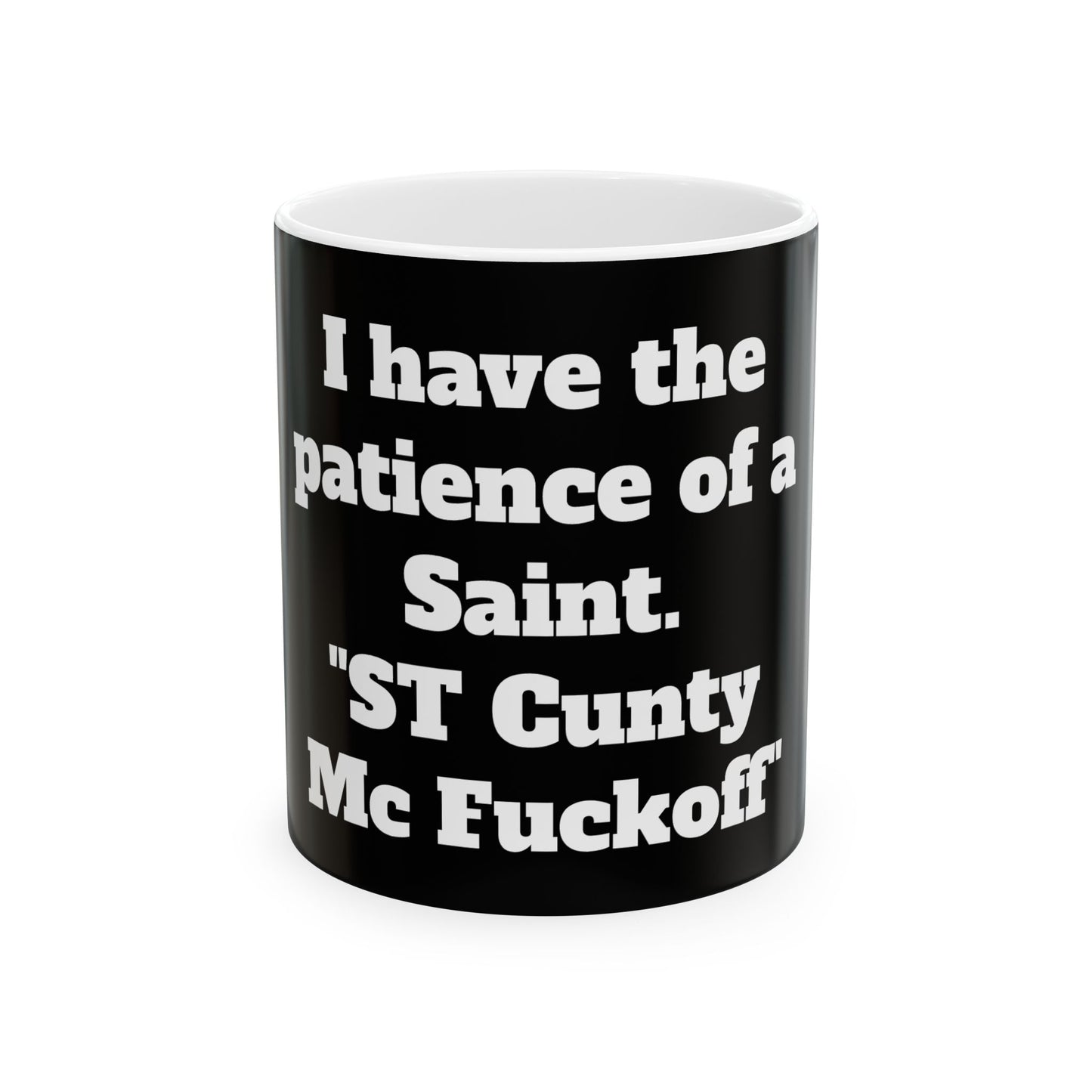 Inappropriate Slogan Ceramic Mug featuring funny F-word humour, perfect for office pranks and cheeky gift ideas from Dazzling Dreams Studio.