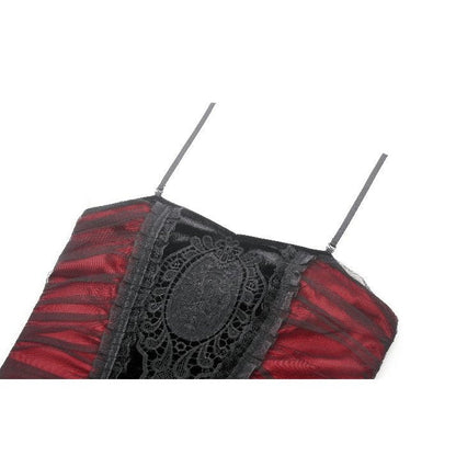 Detail shot of the ruched side panels of the Lilith Gown, demonstrating the luxurious fabric and striking colour combination.