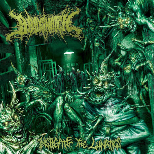 Official Bodysnatch 'Instigate The Lunatics' CD by Rancid Offal Records, showcasing vibrant album artwork that reflects the Death Metal genre, released in 2021.