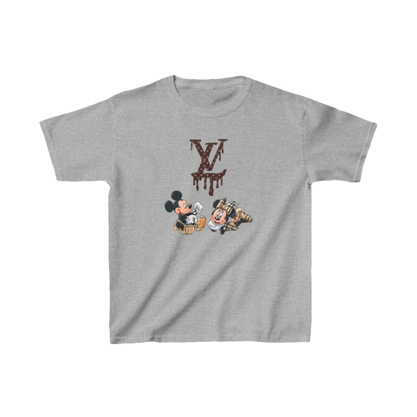 Unisex Kids Mickey Mouse  and Minnie LV  Cotton T Shirt Tee Youths Childs