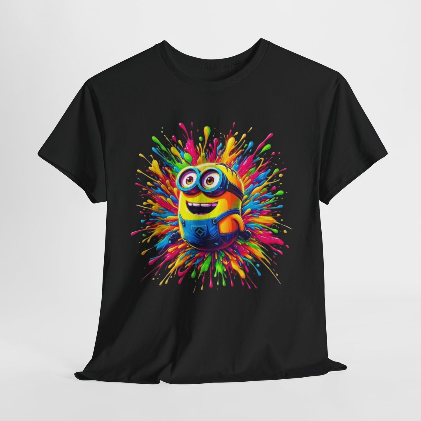 Funny T-Shirt Men's Minion Paint Splash Graphic Tee Artistic Unisex TEE Women´s