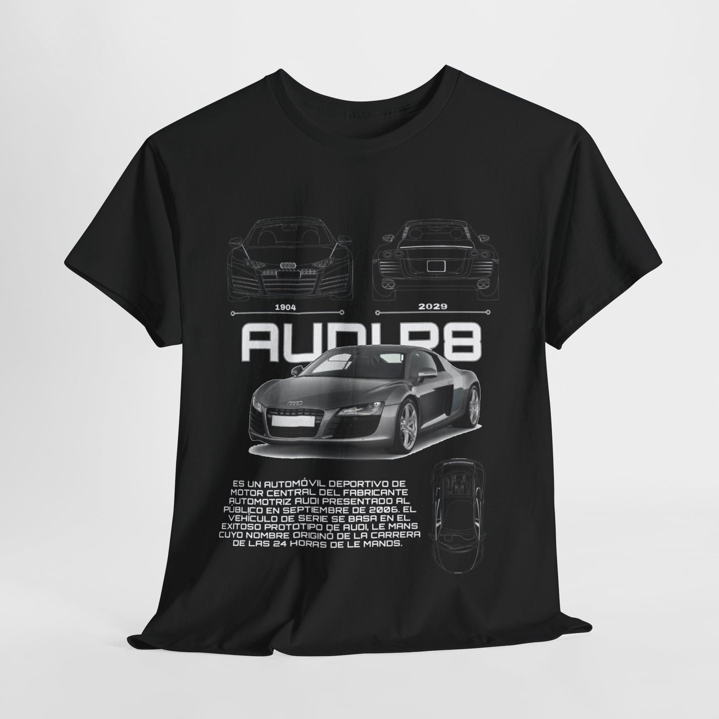 Audi R8 Blueprint T-Shirt: Mens/Womens Tee, Car Design Urban Street