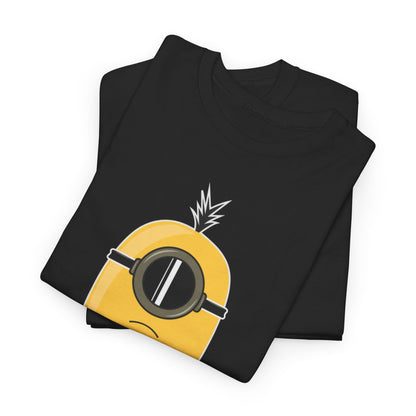 Minion in Black Parody Unisex Men's Women's Graphic T-Shirt Tee, featuring an elegant Minion design that's humorous and charming. A perfect T Shirt for casual outings, capturing the essence of funny Minions effortlessly.