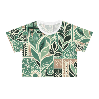 Stylish outfit combination featuring Thea Sinclair Vibrant Crop T-Shirt in Pastel Green paired with high-waisted jeans, a trendy choice from Dazzling Dreams Studio.