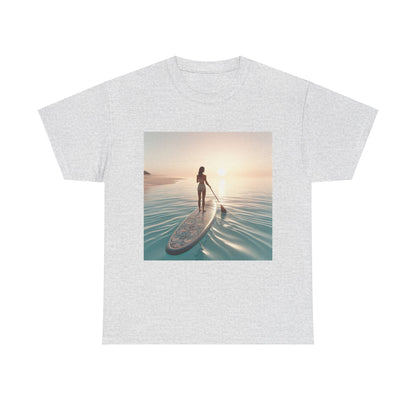 Versatile Dazzling Dreams Paddle Board T-Shirt compatible with sporty lifestyles, ideal for beach and nature excursions, epitomizing luxury and comfort.