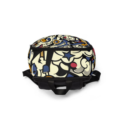 Spacious interior of Dazzling Dreams Studio's Contemporary Cartoon Chic Backpack, highlighting its functional design and artistic flair for everyday use.