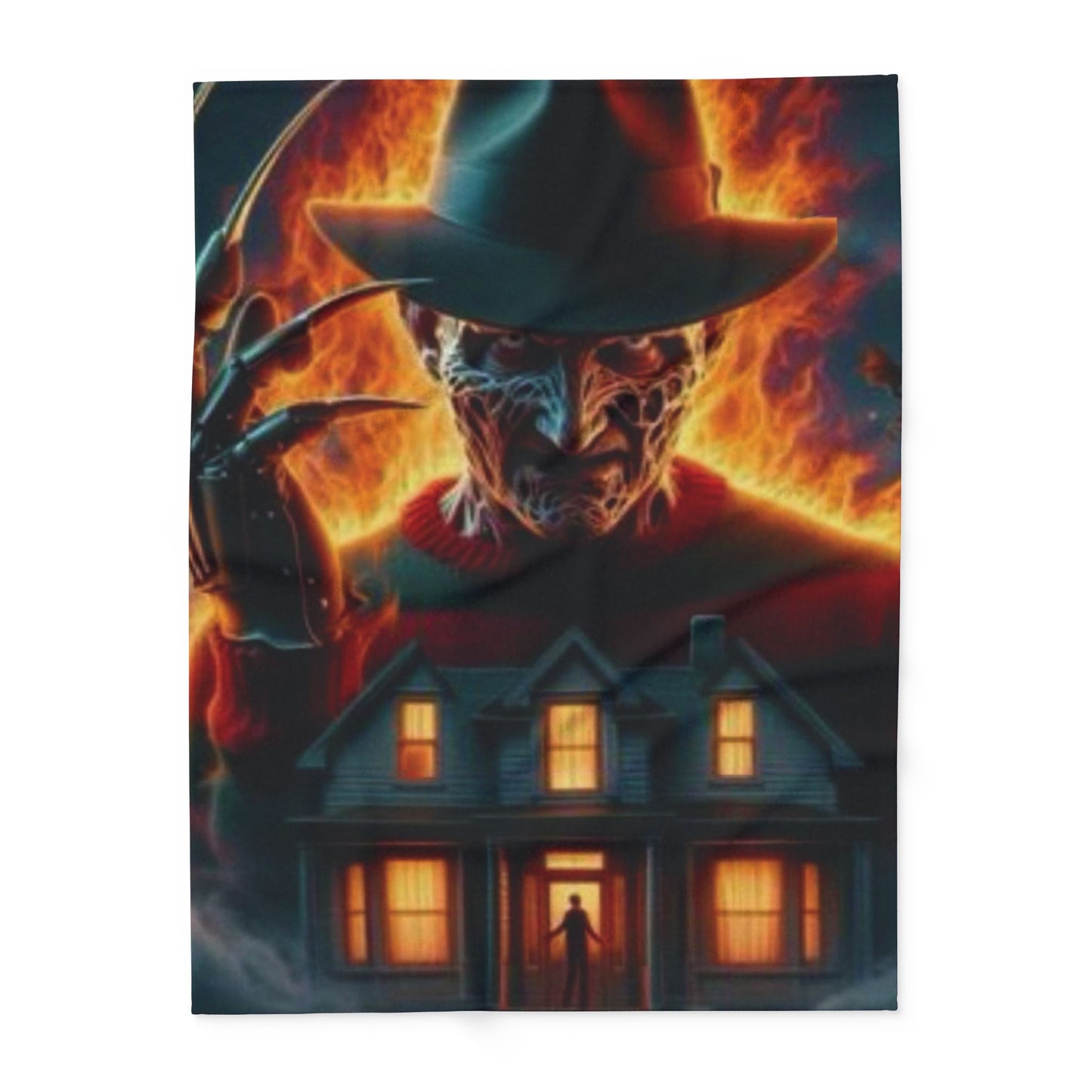 Decorative and Warm Halloween Freddy Kruegar Spooky Arctic Fleece Blanket 3 Sizes