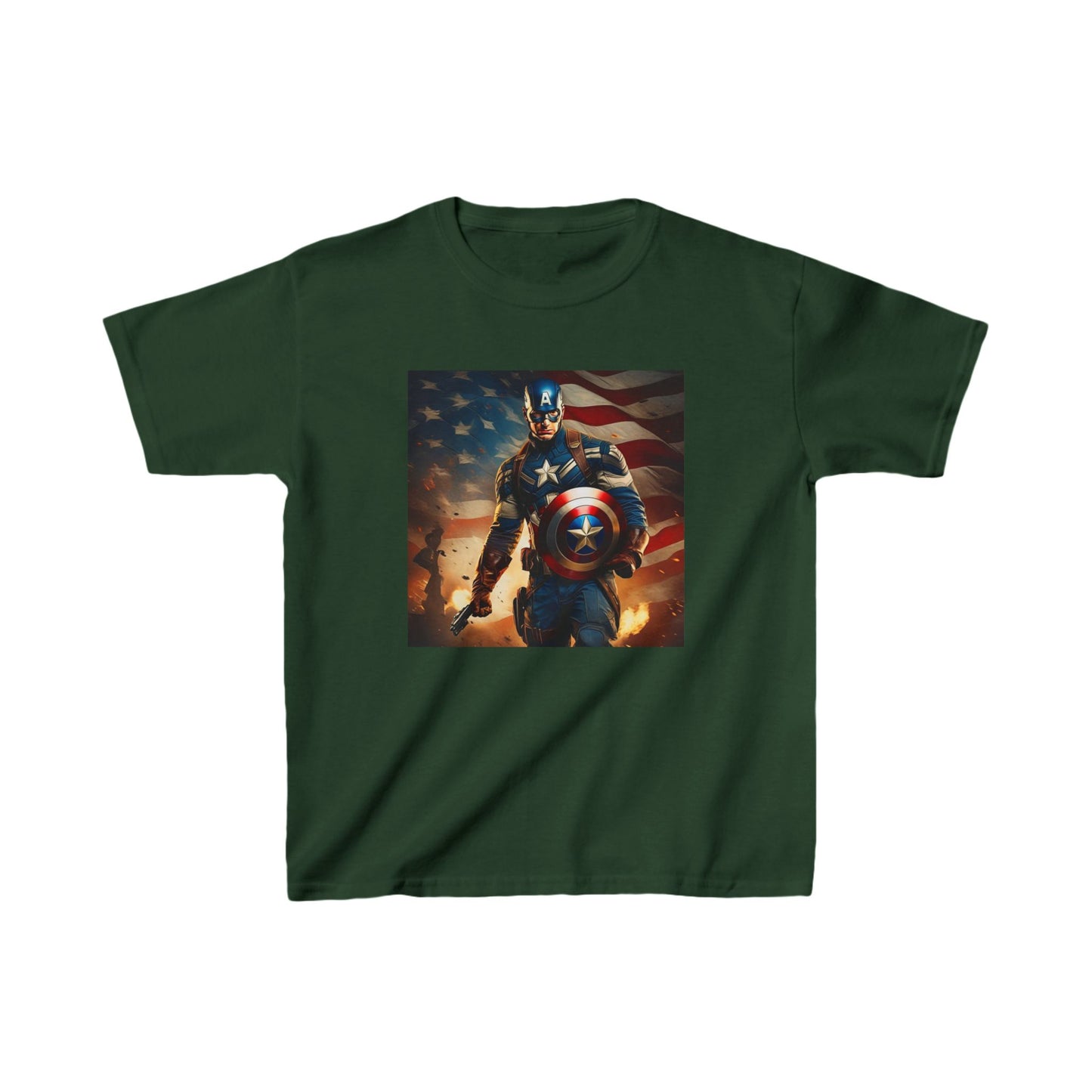 Kids Captain America Heavy Cotton Tee 16 colors