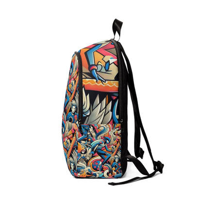 Close-up of the padded shoulder straps of the Dynamic Cartoon Motif Backpack by Dazzling Dreams Studio, highlighting its comfort and luxurious design for everyday wear.