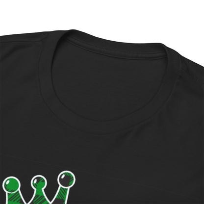 Close-up view of the collar detail on the St Patricks Day Women's Graphic Cotton Funny T Shirt Tee Vintage showcasing premium cotton fabric.