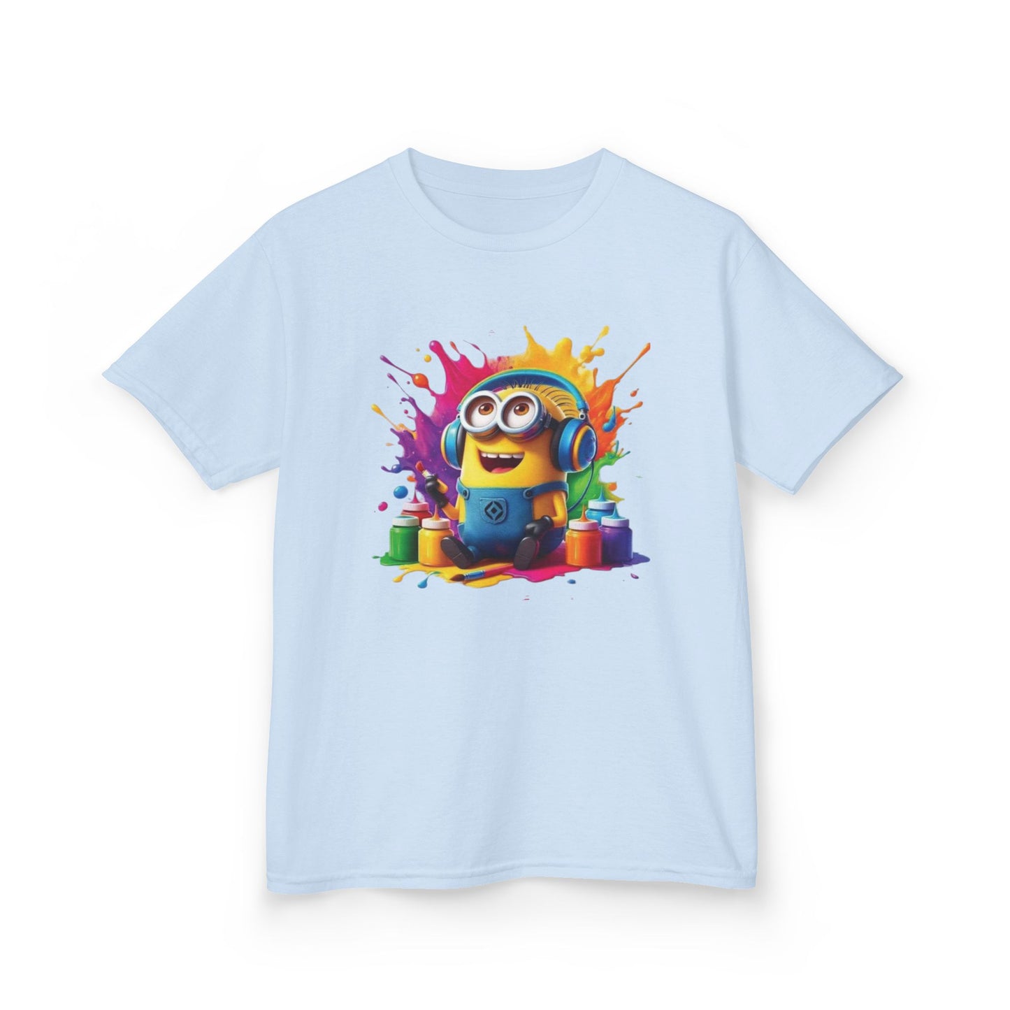 Minion T-Shirt - Paint Splatter Cartoon Art Kids Tee Childs Boys Girls Unisex