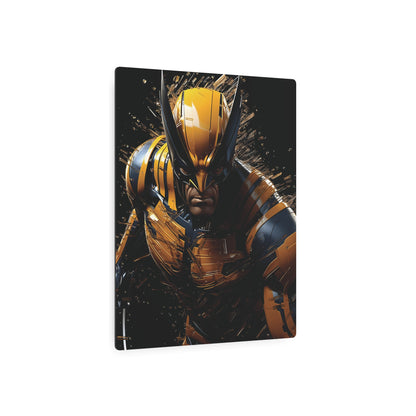 Wolverine Metal Art Poster - Premium Matte Aluminium Decor, showcasing a stunning depiction of Wolverine with vivid colours and striking details, perfect for luxury indoor wall art.