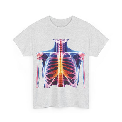 Front view of the Xray Graphic T-Shirt featuring a striking anatomical graphic design, ideal for stylish urban streetwear enthusiasts.