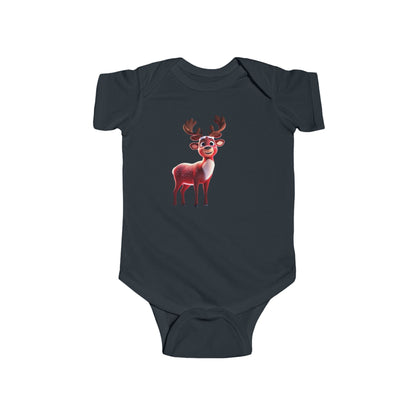 Chic Christmas Reindeer Bodysuit in navy, ideal for making your little one stand out during festive family gatherings.