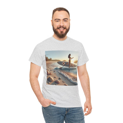 Delightfull Paddle Board T-Shirt for water sports enthusiasts, designed by Dazzling Dreams Studio, featuring a captivating paddleboarding graphic in a luxurious and comfortable fabric.
