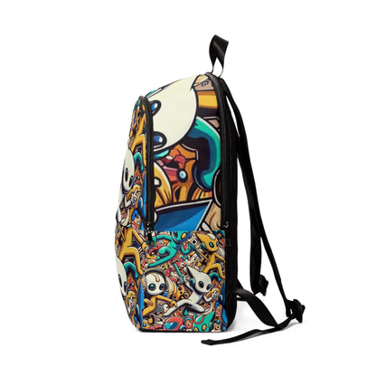 Spacious interior of the Modern Cartoon Backpack by Dazzling Dreams Studio featuring ample storage for books and gadgets, combining fashion with functionality.