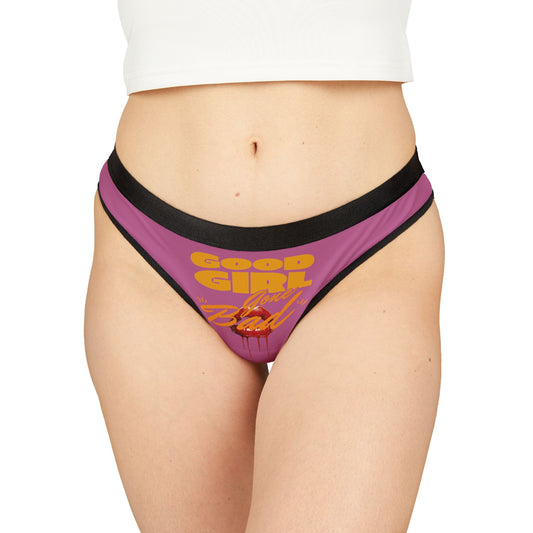 WOMENS NAUGHTY THONG CHEEKY SEXY GOOD GIRL GONE BAD DESIGNS