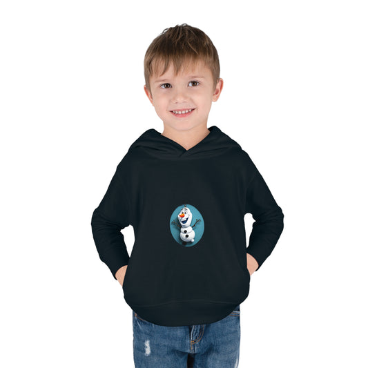 Luxury Girls Olaf Frozen Hoodie, fleece sweater designed for ages 2-5 years, showcasing a delightful Olaf graphic, ideal for young Frozen fans looking for warmth and charm.