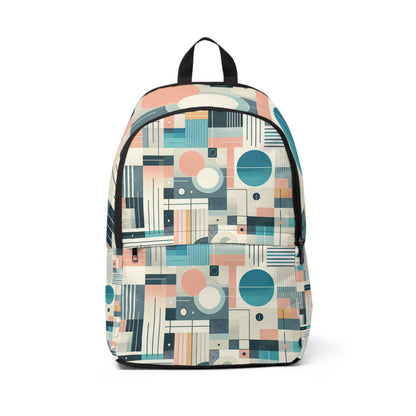 Artistic Pastel Backpack by Dazzling Dreams Studio showcasing elegant abstract patterns in pastel hues, perfect for stylish functionality.