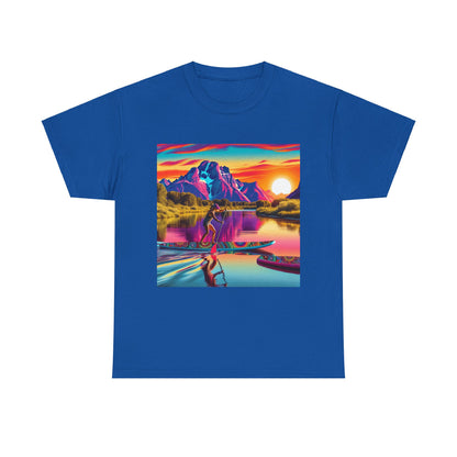 High-quality fabric and tailored fit of the Luxury Paddleboarding Scene T-Shirt from Dazzling Dreams Studio.