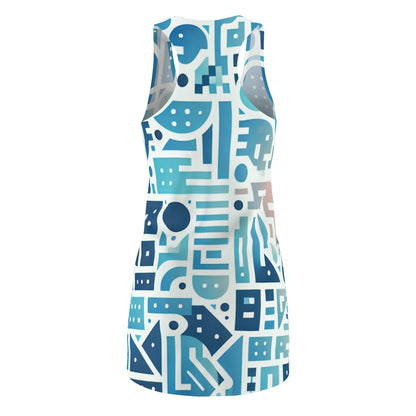 Close-up of the luxurious fabric and artistic details of the Elara Sinclair Racerback Dress from Dazzling Dreams Studio, emphasizing sophisticated comfort and style.