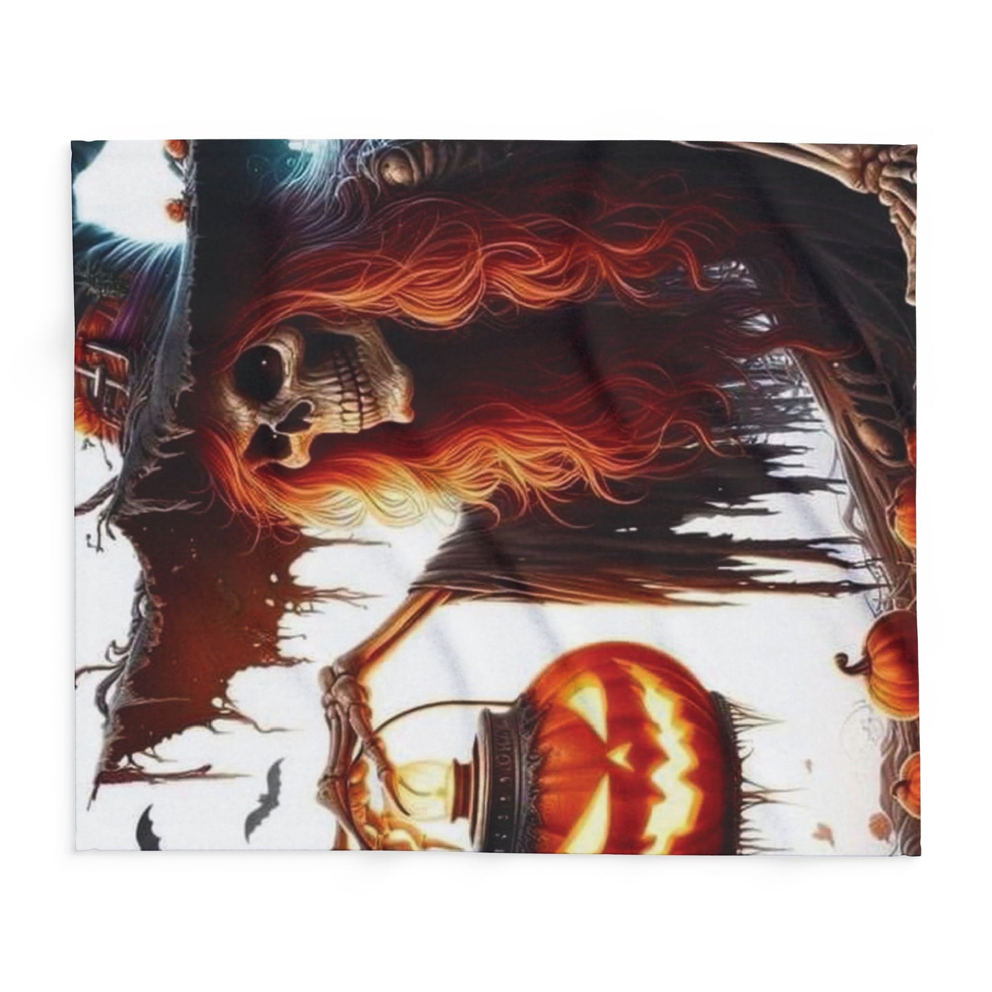 Decorative and Warm Halloween Spooky Arctic Fleece Blanket 3 Sizes