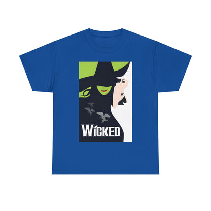 Wicked Movie Logo Graphic Unisex T-Shirt - Premium Cotton Fashion Tee for Fans in royal blue, featuring the iconic Wicked design with the green witch and white character.