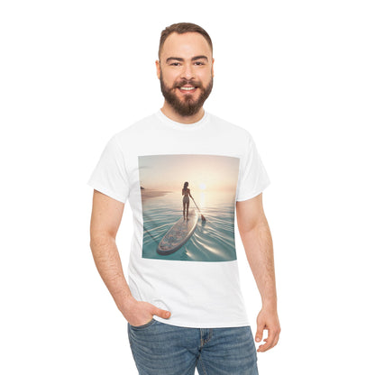 Luxurious Dazzling Dreams Paddle Board T-Shirt in high-quality fabric, ideal for adventure lovers and nature fans by Dazzling Dreams Studio.