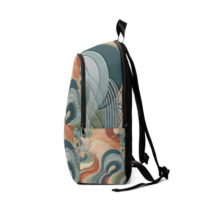 Elegant patterns of the Pastel-Coloured Symphony Fitness Backpack by Dazzling Dreams Studio, a luxurious accessory for modern lifestyles.