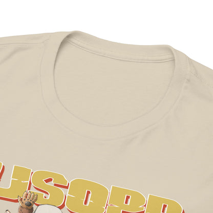 Close-up of the neckline of a premium One Piece Usopp tee, showcasing the exquisite fabric and expert craftsmanship.