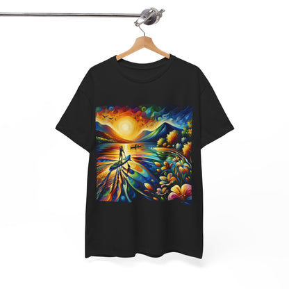 Stylish Paddle Boarding T-shirt by Dazzling Dreams Studio, designed for active individuals who appreciate the beauty of nature and aquatic adventures.